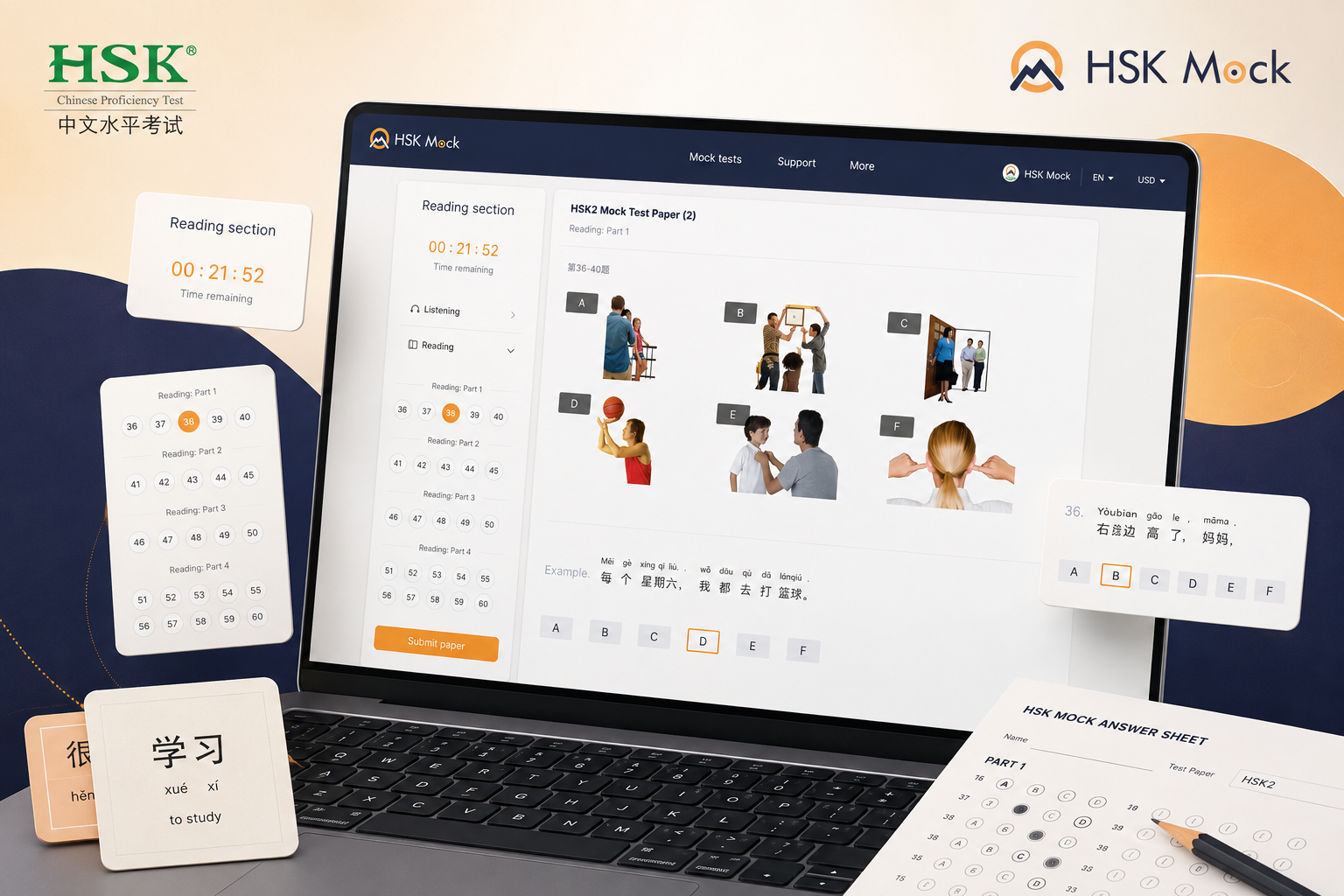 Cấu trúc bài thi HSK theo từng cấp độ Cấu trúc bài thi HSK theo từng cấp độ