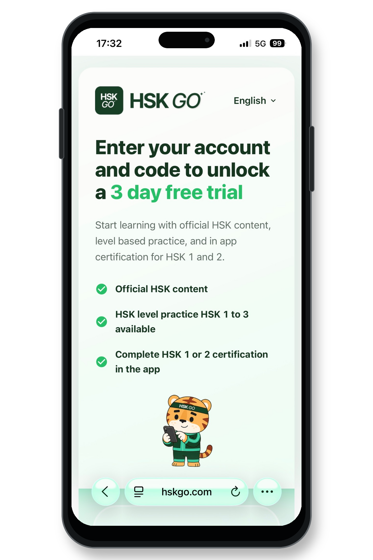 Cách nhận 3 ngày trải nghiệm HSK GO miễn phí(Hình 3)